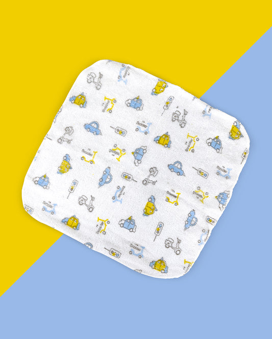 nuluv Printed Baby Napkins-100% Cotton Terry-Pack of 6-For Infant Boys