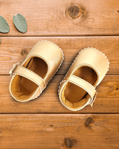 nuluv Golden Velcro Bellies-Party Booties-For Infants