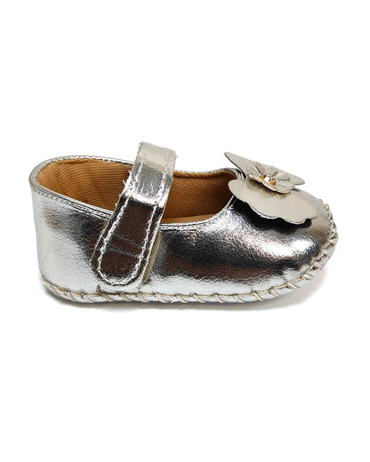 nuluv Silver Velcro Bellies-Party Booties-For Infants