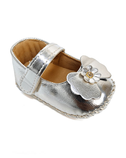 nuluv Silver Velcro Bellies-Party Booties-For Infants