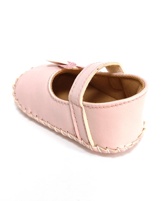 nuluv Pink Velcro Bellies-Party Booties-For Infants