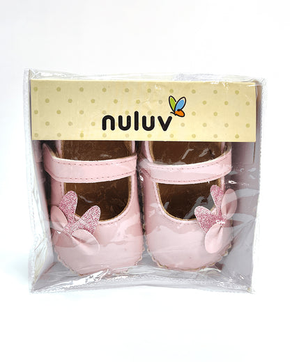 nuluv Pink Velcro Bellies-Party Booties-For Infants