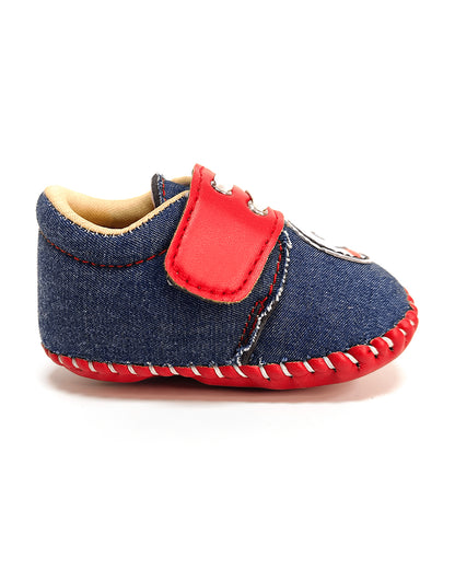 nuluv Blue Velcro Shoes-Party Booties-For Infants