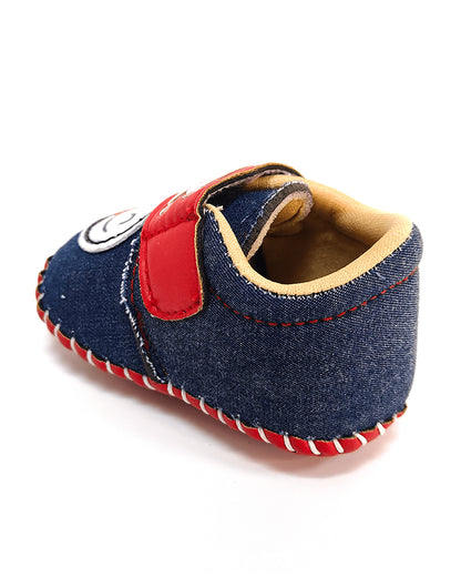 nuluv Blue Velcro Shoes-Party Booties-For Infants