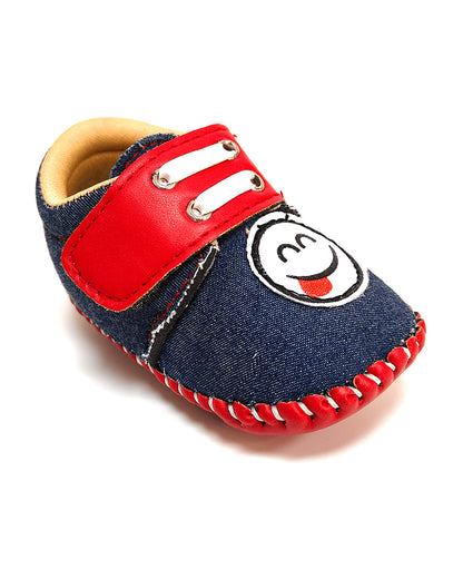 nuluv Blue Velcro Shoes-Party Booties-For Infants