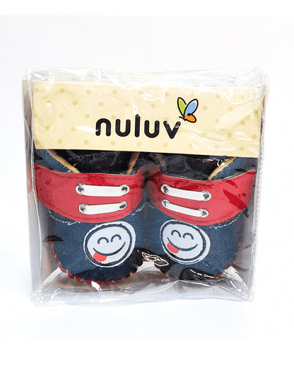 nuluv Blue Velcro Shoes-Party Booties-For Infants