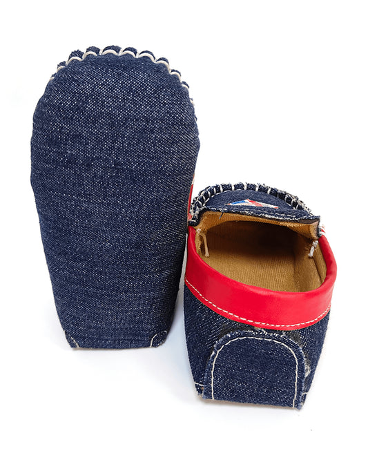 nuluv Blue Velcro Loafers-Party Booties-For Infants