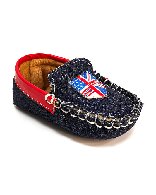 nuluv Blue Velcro Loafers-Party Booties-For Infants