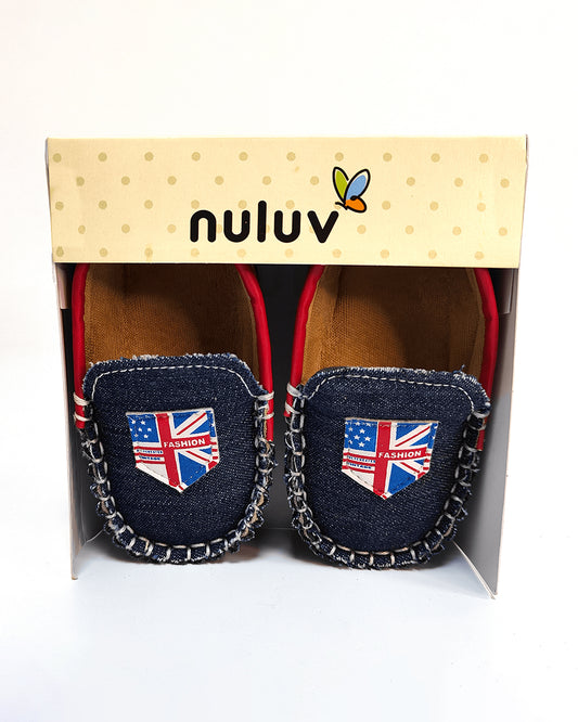 nuluv Blue Velcro Loafers-Party Booties-For Infants