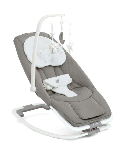 Joie Dreamer Rocker & Bouncer-3 Position Reclining Seat-2 Position Adjustable Leg Rest-With Removable & Rotating Toy Bar-Battery Operated-2 Years Warranty-Upto 9 Kg-Starry Night