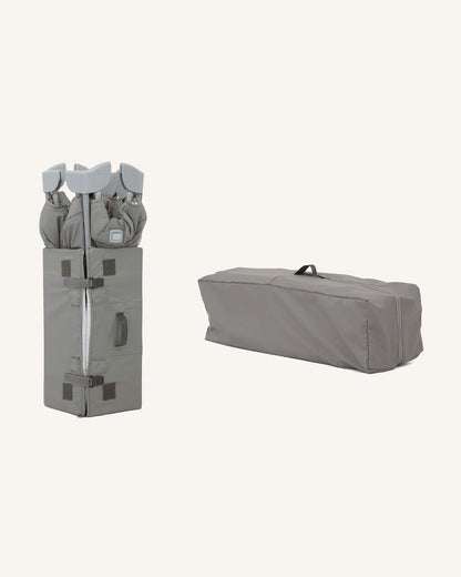 Joie Kubbie Sleep Bedside Crib & Travel Cot-With Removable Mattress-Compact Fold-Includes Travel Bag-Shale-For 0 to 36M