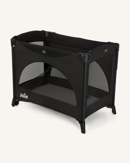 Joie Kubbie Sleep Bedside Crib & Travel Cot-With Removable Mattress-Compact Fold-Includes Travel Bag-Shale-For 0 to 36M