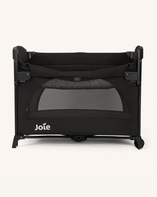 Joie Kubbie Sleep Bedside Crib & Travel Cot-With Removable Mattress-Compact Fold-Includes Travel Bag-Shale-For 0 to 36M
