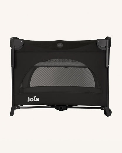 Joie Kubbie Sleep Bedside Crib & Travel Cot-With Removable Mattress-Compact Fold-Includes Travel Bag-Shale-For 0 to 36M