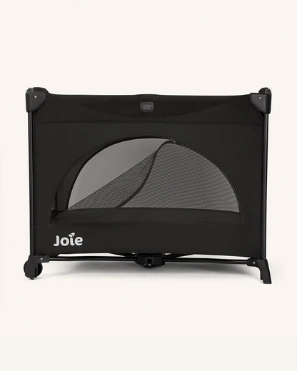 Joie Kubbie Sleep Bedside Crib & Travel Cot-With Removable Mattress-Compact Fold-Includes Travel Bag-Shale-For 0 to 36M