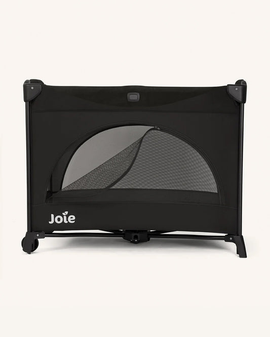 Joie Kubbie Sleep Bedside Crib & Travel Cot-With Removable Mattress-Compact Fold-Includes Travel Bag-Shale-For 0 to 36M