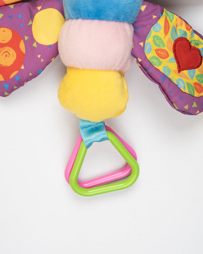 nuluv Butterfly Cot Rattle Teether Toy-Easy Attachment with Stroller & Crib-For Infants