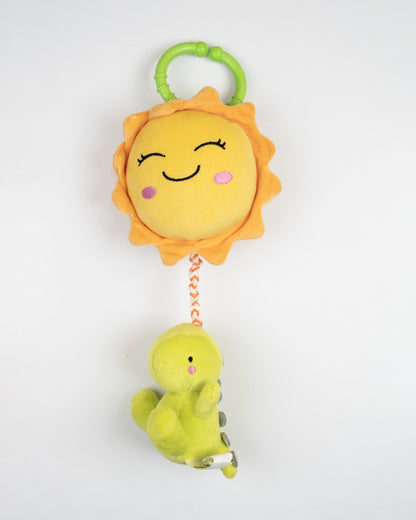 nuluv Dino Musical Toy-Plush Sunflower-Smooth Edges BPA and PVC Free-Multicolor-3M+