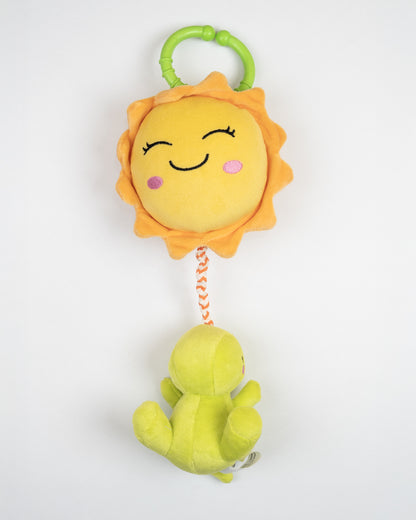 nuluv Dino Musical Toy-Plush Sunflower-Smooth Edges BPA and PVC Free-Multicolor-3M+