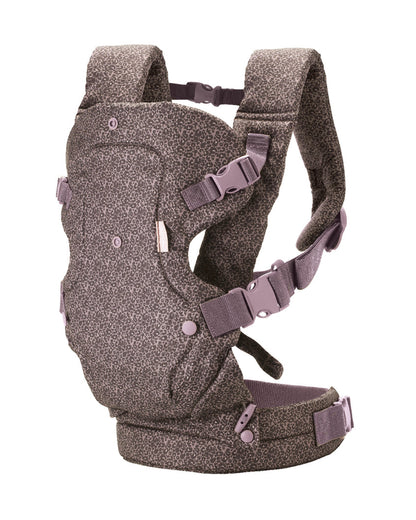 Infantino Flip 4-in-1 Convertible Baby Carrier-With 4 Carrying Positions-Head Support For Extra Comfort-Adjustable Waist Belt-For 0 to 3Y ( 3.5 to 14 Kg)-Leopard