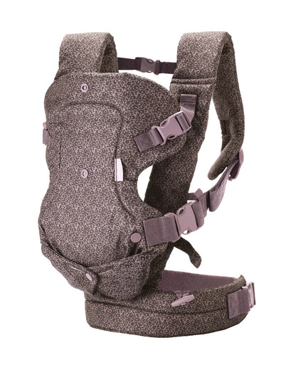 Infantino Flip 4-in-1 Convertible Baby Carrier-With 4 Carrying Positions-Head Support For Extra Comfort-Adjustable Waist Belt-For 0 to 3Y ( 3.5 to 14 Kg)-Leopard