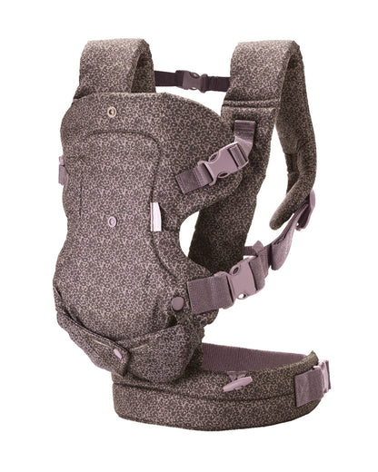 Infantino Flip 4-in-1 Convertible Baby Carrier-With 4 Carrying Positions-Head Support For Extra Comfort-Adjustable Waist Belt-For 0 to 3Y ( 3.5 to 14 Kg)-Leopard