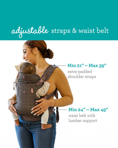 Infantino Flip 4-in-1 Convertible Baby Carrier-With 4 Carrying Positions-Head Support For Extra Comfort-Adjustable Waist Belt-For 0 to 3Y ( 3.5 to 14 Kg)-Leopard