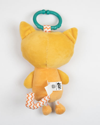 nuluv Kitty Musical Toy-Plush Cat-Smooth Edges BPA and PVC Free-Orange-3M+