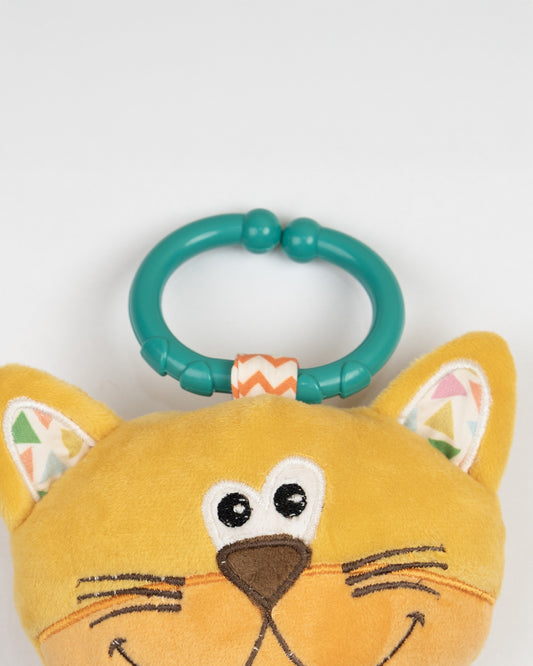 nuluv Kitty Musical Toy-Plush Cat-Smooth Edges BPA and PVC Free-Orange-3M+