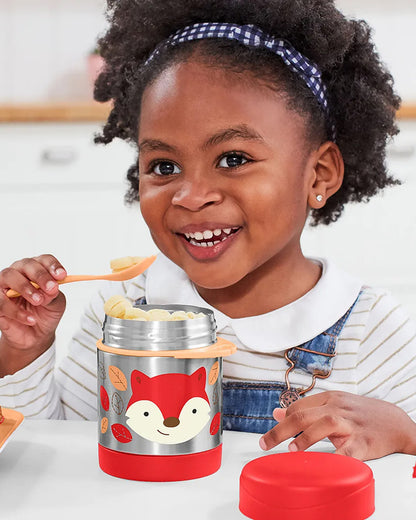 Skip Hop Zoo Stainless Steel Insulated Food Jar-With Spork-Fox-For Feeding Infants
