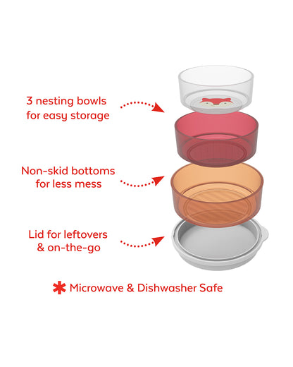 Skip Hop Zoo Smart Serve Non Slip Bowls-Weaning Accessory-For Feeding Infants