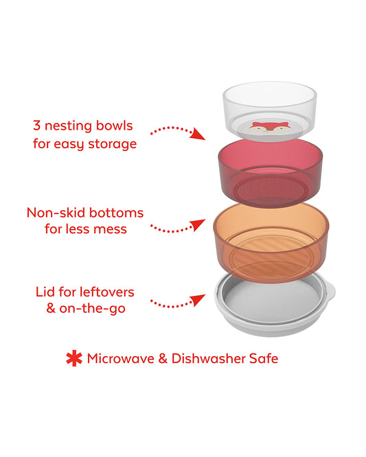 Skip Hop Zoo Smart Serve Non Slip Bowls-Weaning Accessory-For Feeding Infants