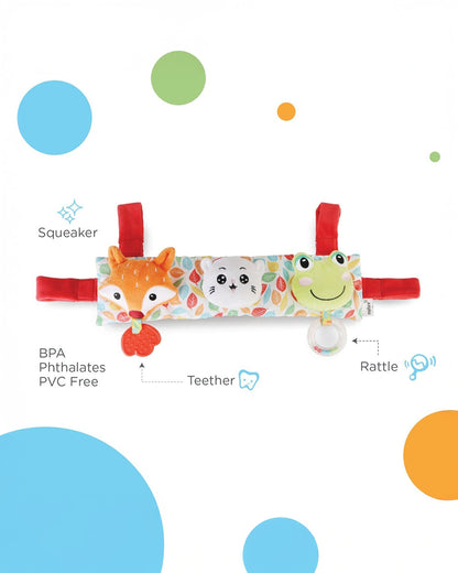 nuluv Stroller Cot Rattle Teether Toy-Easy Attachment with Stroller & Crib-For Infants