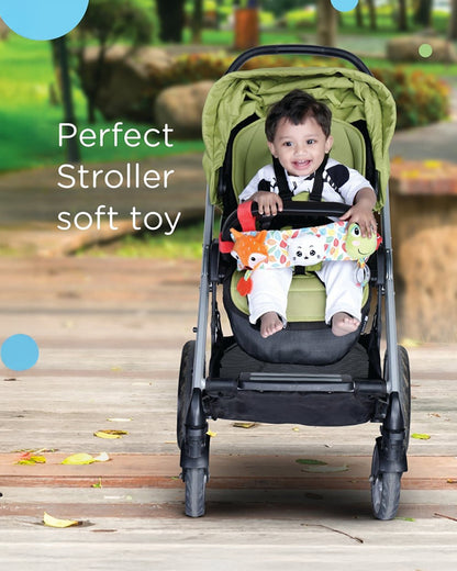 nuluv Stroller Cot Rattle Teether Toy-Easy Attachment with Stroller & Crib-For Infants