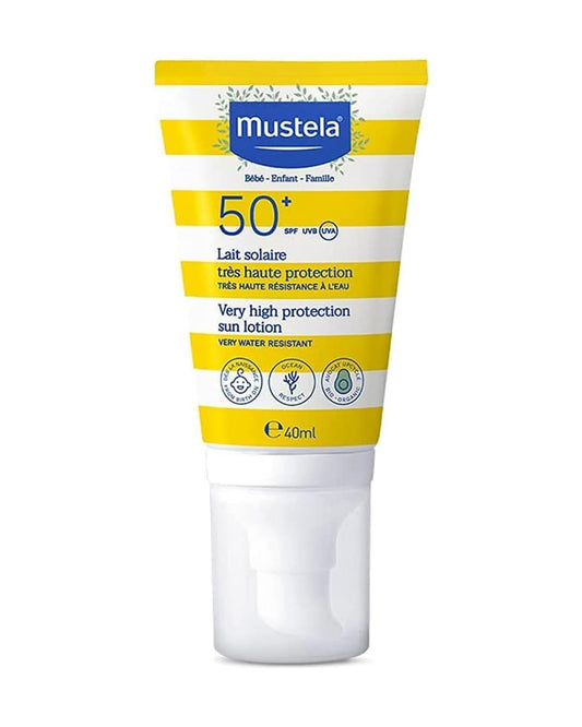 Mustela High Protection SPF 50+ Baby Sunscreen-With Avocado-Stays Effective in Water