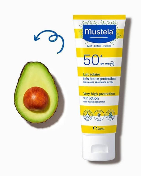 Mustela High Protection SPF 50+ Baby Sunscreen-With Avocado-Stays Effective in Water