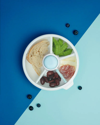 GoBe Snack Spinner-Slide-Leak Resistant Container With Compartments-BPA/PVC Free-Dishwasher Safe-Large-Coral Pink