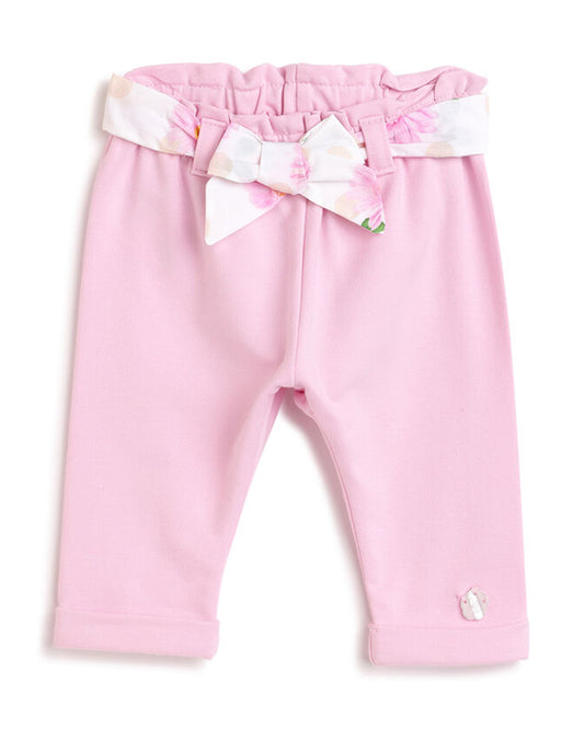 Chicco Pastel Pink Leggings-Cotton Blend-Solid-For Infants