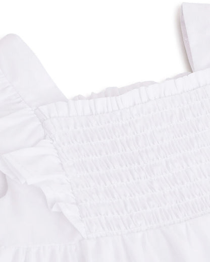 Chicco White & Pink Romper-Cotton-Printed-For Infants