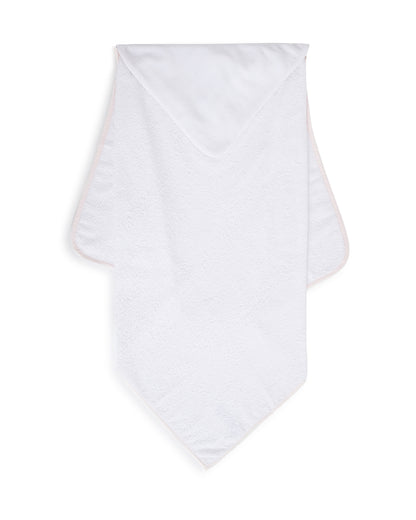 Chicco Hooded Baby Bath Towel-100% Organic Cotton-Light Pink