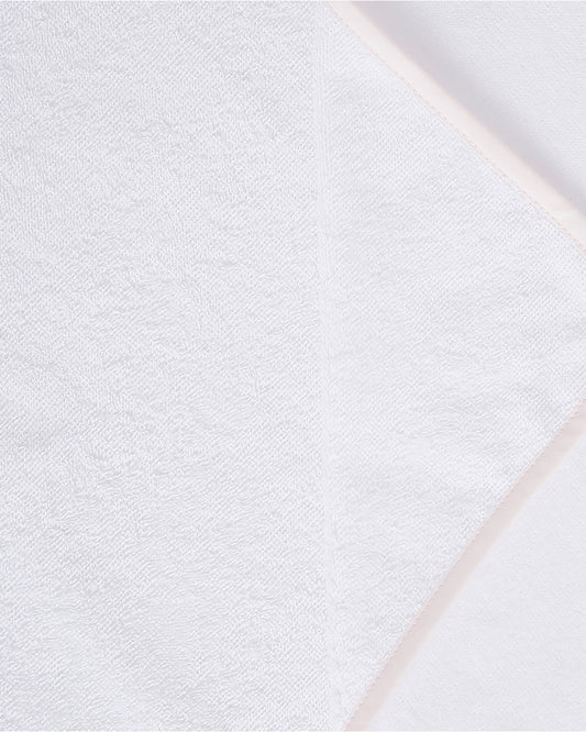 Chicco Hooded Baby Bath Towel-100% Organic Cotton-Light Pink