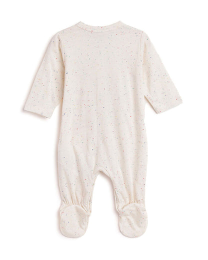 Chicco Peach Front Opening Sleepsuit-Cotton-Printed-For Infants
