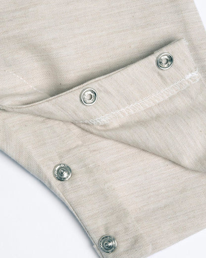 Chicco Light Grey Dungaree Set-Cotton-Solid-For Infants