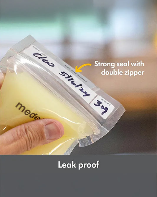 Medela Easy Pour Disposable Breastmilk Storage Bags-180ml-Double Zipper Seal-With Measurement Markings-Pack of 25