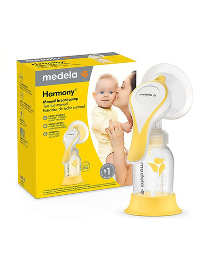 Medela Harmony Manual Breast Pump-Ergonomic Design and Unique Handle for 2 Phase Expression-With 24mm Personal Fit Flex Breast Shield