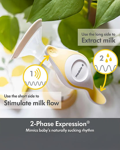 Medela Harmony Manual Breast Pump-Ergonomic Design and Unique Handle for 2 Phase Expression-With 24mm Personal Fit Flex Breast Shield