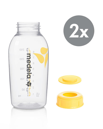 Medela Breastmilk Storage Bottles-Leakproof-BPA Free-With Measurement Markings-250ml-Pack of 2