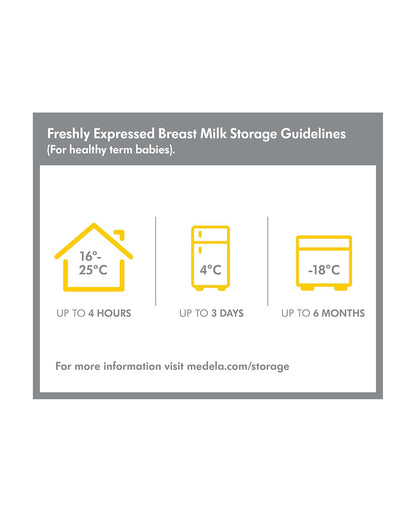 Medela Breastmilk Storage Bottles-Leakproof-BPA Free-With Measurement Markings-250ml-Pack of 2