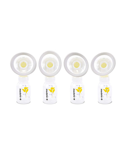 Medela Silicone PersonalFit Flex Breast Shields-105 Degree Angled For Comfortable And Efficient Pumping-BPA Free-Pack of 2