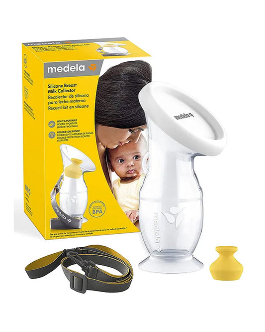 Medela Silicone Breast Milk Collector-Double Leak Proof-With Stopper and Lid-BPA Free-100ml Capacity